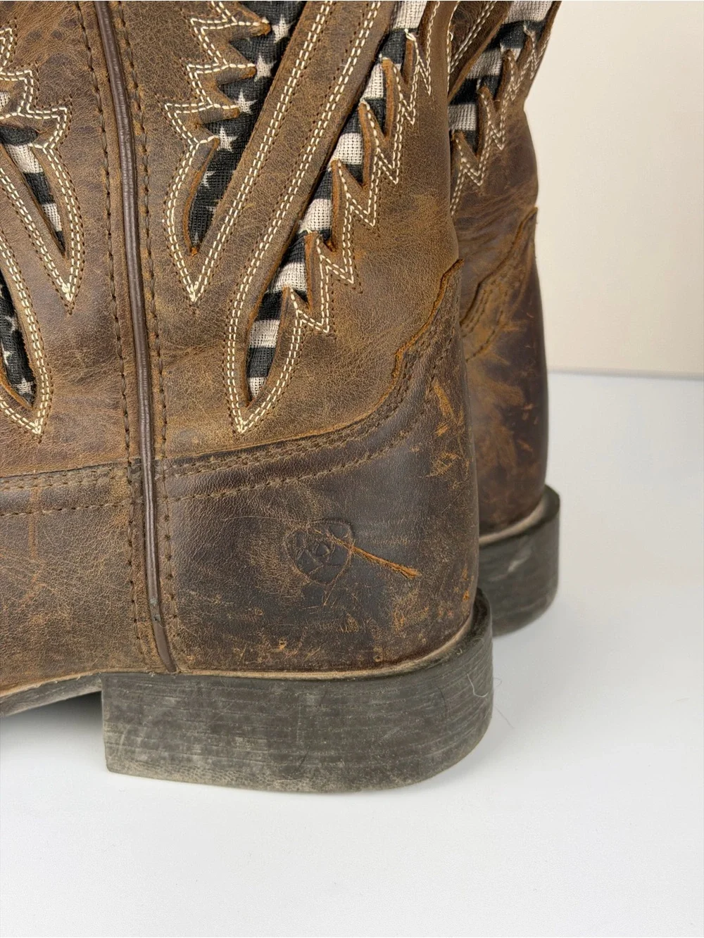 Ariat Kids Brown Leather Western Cowboy Boots Little Boys Size 2 Style 10044485